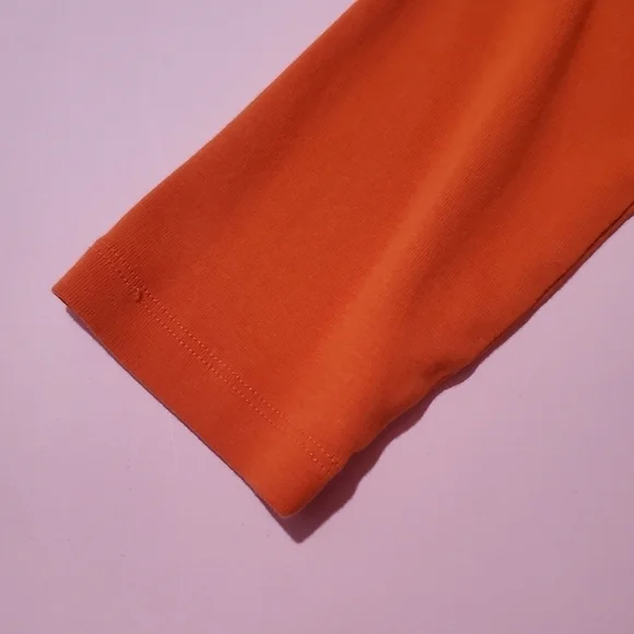 🧡 Jones New York Sport Vintage Y2K Bright Orange 3/4 Length Sleeves Knit - Picture 7 of 8